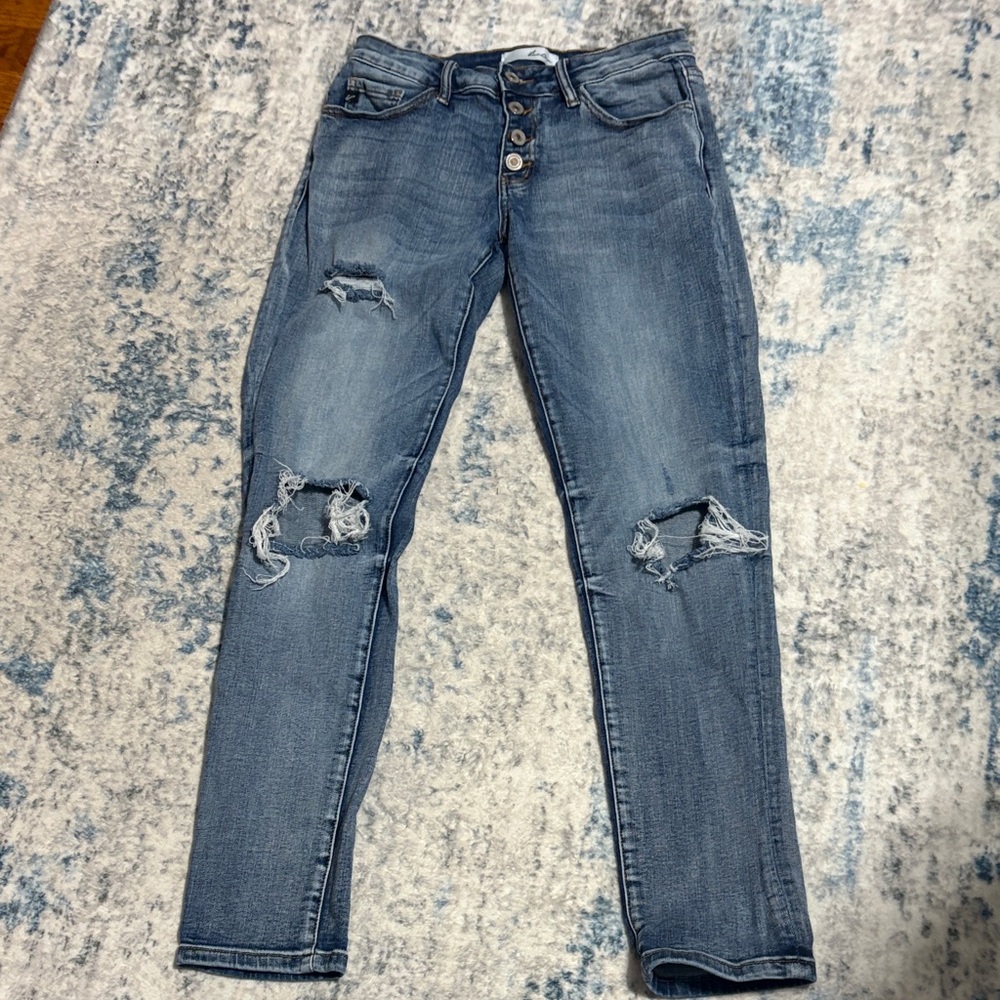 KanCan Blue Distressed Skinny Jeans